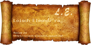 Loisch Eleonóra névjegykártya